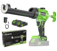 Pistolet à cartouches électrique - Pistolet à joints sans fil - Éclairage LED réglable en 4 niveaux - Application de joints et d'étanchéité sans fil pour fenêtres et portes