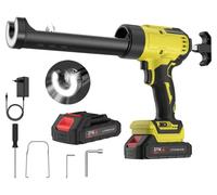 Pistolet à cartouches électrique - Pistolet à silicone rechargeable - 1 batterie incluse - Compatible Makita - Pour bricoleurs - Jaune
