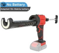 Pistolet à cartouches électrique - Pistolet à silicone sans fil - 4 vitesses - Fonctionnement sans fil - Compatible avec batterie 18V - Sans batterie - Pour bois et matériaux non métalliques