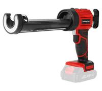 Pistolet à cartouches - Pistolet électrique pour silicone - 21 V - 4 vitesses - Sans fil - Compatible avec batterie 18 V - Appareil portable - Rouge