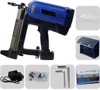 Pistolet à clous à gaz, puissance 120 joules, 4 buses interchangeables, brun