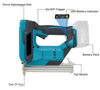 Pistolet à clous et agrafes sans fil F30 - Batterie lithium-ion - 1 batterie incluse - Pour matériaux non métalliques - Portatif - Fixation par vis hexagonales