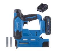 Pistolet à clous et agrafes sans fil Scheppach C-NAG180-X - 20V IXES | Clous de 15 à 25 mm | 60 coups/minute | Inclus : batterie 2Ah + chargeur 2,4A