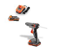 Pistolet à colle chaude à batterie FUXTEC 20V FX-E1GG20 SET - avec 1x batterie 2Ah, 1x chargeur 2,4A