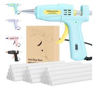 Pistolet à Colle Chaude Ignifugé 20 W avec 30 Bâtons de Colle (Bleu) | Bricolage et Réparations, Usage Bureau et Maison, Travaux Manuels