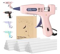 Pistolet à Colle Chaude Ignifugé 20 W avec 30 Bâtons de Colle (Rose) | Bricolage et Réparations, Usage Bureau et Maison, Travaux Manuels