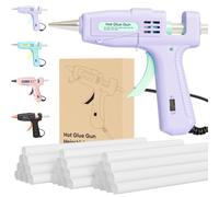 Pistolet à Colle Chaude Ignifugé 20 W avec 30 Bâtons de Colle (Violet) | Bricolage et Réparations, Usage Bureau et Maison, Travaux Manuels