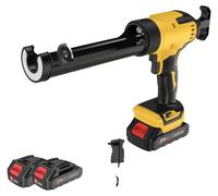 Pistolet à colle chaude, vitesse réglable, écran LED, deux piles jaunes