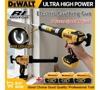 Pistolet à colle électrique DeWALT avec lumière LED, adhésif pour verre et ciment, pistolet sans fil pour le remplissage de portes et fenêtres en verre, compatible 18V Only Wrench