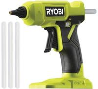 Pistolet à Colle RYOBI 18V ONE+, Chauffe Rapide 3 min, Diamètre Bâtons 12 mm, Indicateur de Chauffe, Avec 3 Bâtons de Colle