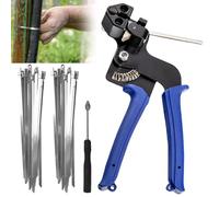 Pistolet À Cravate En Métal, Contient 100 Pièces 4,6x200 Mm, Kit De Collier De Serrage Inox, Serre-Câbles Inox Electriques Pour Serrage Couper Attaches De Câble