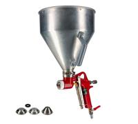 Pistolet à crépir pneumatique godet metal 4,5l + 3 buses - Crépi intérieur et extérieur enduit de finition
