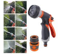 Pistolet à eau en mousse de jardin, 8 Modes, haute pression, pour lavage de voiture, buse d'arrosage réglable, tuyau 1/2 pouces, connecteur rapide Quick Connector