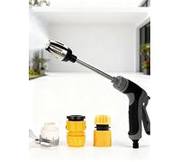 Pistolet à eau haute pression en métal pour lavage de voiture - Longue tige - Débit d'eau puissant - Portable - Pour le nettoyage de véhicules et de jardins