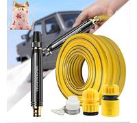 Pistolet à Eau Haute Pression Puissant pour Le Lavage de Voiture et Le Jardin, Pistolet de Lavage Haute Pression avec surpresseur, pulvérisateur réglable pour l'arrosage des Plantes (C Set)