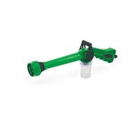 Pistolet à eau pour irrigation avec réservoir d'eau - lance multi-jets avec connecteur universel pour tuyaux de jardin, idéal pour le nettoyage de voitures et de gouttières, en plastique, 5,5 x 41 x