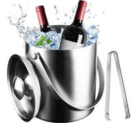 Pistolet à graisse en acier à double paroi avec refroidisseur de champagne, d'une capacité de 2 litres, modèle pratique à double paroi avec couvercle.
