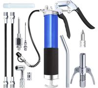 Pistolet à graisse - Poignée pistolet - Usage intensif - 400 ml - 10 000 PSI - Pour voitures, SUV et camions - Bleu