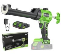 Pistolet à joints électrique - Applicateur de mortier de jointoiement - Réglage de la vitesse continu - Système à un tube - Anti-goutte - 2 batteries - Pour le remplissage et l'étanchéité