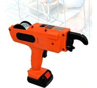 Pistolet à ligaturer sans fil 12 V barres darmature, ligatureuse électrique fils dacier, avec 2 batteries, la construction, les ponts et les autoroutes. (60mm)