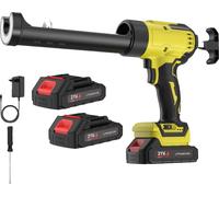 Pistolet à mastic électrique,à 6 vitesses, lampe de travail à LED intégrée, 2 batteries G