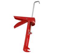 Pistolet à Mastic Manuel pour Application de Colle Régulière | Acier Inoxydable et Alliage D’aluminium, Forme Demi-cercle Rouge, Accessoire Professionnel pour Calfeutrage