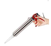 Pistolet à mortier de ciment, largeur de joint recommandée : 2-5 mm, dimensions totales : 56 x 22 cm, poids net : 1,1 kg, matériau : acier inoxydable et plastique, longueur de la buse : 15 cm