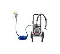 VEVOR Pulvérisateur de Peinture sans Air à Membrane, Système de Pulvérisation de Peinture Airless 1800 W, pour Décor Intérieure Extérieure, Haute Pression 22,75 MPa, avec Chariot, Rallonge et Brosse