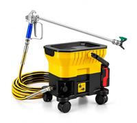 Pistolet à Peinture Airless sans Fil, 600 W sans Balais, 13,8 MPa, Réservoir 7 L, Tuyau 7,2 m, Rallonge 40 cm pour Murs, Plafonds et Clôtures