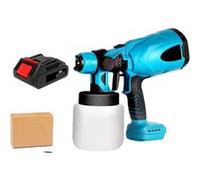 Pistolet à Peinture Électrique, Fonctionnement Sans Fil, Compatible avec Batterie Makita 18V, Prise EU avec 1 batterie