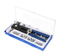 Pistolet à riveter à écrou fileté en alliage d'aluminium, ensemble d'écrous à rivets à tête plate avec plusieurs tailles M3 M4 M5 M6 M8 pour le bricolage, l'amélioration de