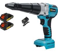 Pistolet à riveter, moteur sans balais, fonctionnement automatique, 2 boîtes en carton pour piles