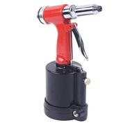 Pistolet à riveter pneumatique - Riveteuse à rivets aveugles 3,2–6,4 mm - Force de traction de 1 300 kgf - Conception à 3 mâchoires - Pour l'aluminium/l'acier/le fer - Rouge