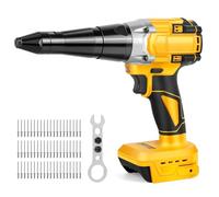 Pistolet à riveter sans fil pour Dewalt 20V (sans batterie) | Pince à riveter électrique, sans balais, LED, 3 adaptateurs, 60 rivets, clé, pour métal, plastique