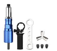 Pistolet à rivets électrique 2.4mm-4.8mm, adaptateur de perceuse à écrou à rivets, outil de rivetage sans fil, outil de rivetage de traction d'écrou d'insertion Metal version