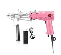 Pistolet À Tapis Tuftage Électrique 2 En 1 Amélioré Avec Machine Tisser Les Poils Coupés Et Bouclés Réglables For De Bricolage Débutants Portable Et Polyvalente(Pink)