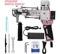 Pistolet à touffeter, machine à tricoter électrique pour tapis, kit 2 en 1, affichage numérique Pistolet-c