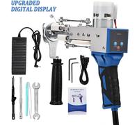 Pistolet à touffeter, machine à tricoter électrique pour tapis, kit 2 en 1, pistolet à affichage numérique