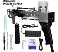Pistolet à touffeter, machine à tricoter électrique pour tapis, kit 2 en 1, pistolet à affichage numérique