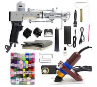 Pistolet à tufting pour tapis avec ensemble de tondeuse à tapis, pistolet à tufting électrique, kit de tufting pour cadre de tapis, pistolet à tufting 2 en 1 pour couper et flocage de la laine