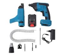 Pistolet à Visser et Tournevis sans Fil pour cloisons sèches, Tournevis à Alimentation Automatique, Pistolet à Clous à chaîne avec Batterie 4000 mAh et boîte à Outils pour