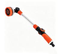 Pistolet Arrosage 48cm,Lance Arrosage Jardin Pivotant 180°,8 Modes Réglable | 8 Modes Réglables, Pulvérisateur Jardin Multifonction Léger pour Fleurs, Suspensions, Potager, Terrasse, Orange