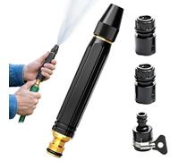 Pistolet Arrosage Haute Pression, Lance Haute Pression en Laiton avec 3 Raccords Rapides, Buse Haute Pression Réglable pour Lavage Voiture Nettoyage Terrasse Jardin (1PCS)