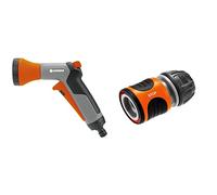 Pistolet-Arrosoir Multijet Classic de Gardena : Lance d'Arrosage des Plantes en Pot et des Massifs & Raccord d'Arrosage Aquastop 13 mm (1/2'') et 15 mm (5/8") : Connecteur avec Aquastop, Powergrip