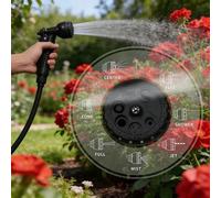 Pistolet d'arrosage à 7 modes avec tuyau de jardin de 25/50/75/100 pieds, tuyau flexible léger sans torsion et étanche, connecteur pivotant 3/4", convient pour la cour, l'arrosage extérieur, le nettoy
