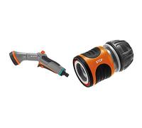 Pistolet d'Arrosage et de Nettoyage Comfort de Gardena : Pulvérisateur pour un Nettoyage & Raccord d'Arrosage Aquastop 13 mm (1/2'') et 15 mm (5/8") : Connecteur avec Aquastop, Powergrip