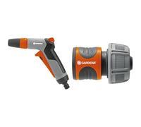 Pistolet d'arrosage et nettoyage multijet Classic de Gardena : pistolet pour le nettoyage et la pulvérisation & Raccord d'arrosage rapide 19 mm (3/4 Pouce) : raccord enfichable de début de tuyau