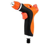 Pistolet d'arrosage réglable - Modèle 136Z - Embout en laiton 3 jets - Boîtier en aluminium - Gâchette de régulation du débit ergonomique - Poignée caoutchoutée - Bikain