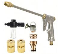 Pistolet de lavage haute pression pour la maison et la voiture, buse, adaptateur, tuyau, buse de nettoyage et d'arrosage rétractable pour le jardin, ensemble de pistolet de lavage de voiture Taille Un