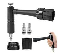 Pistolet de Nettoyage a Air Comprime Pistolet Nettoyage Voiture Set 5 | 2 Buses, Corps Metallique, Poignee, Mecanisme Gachette, Depoussierage, Entretien Automobile, Accessoires Atelier
